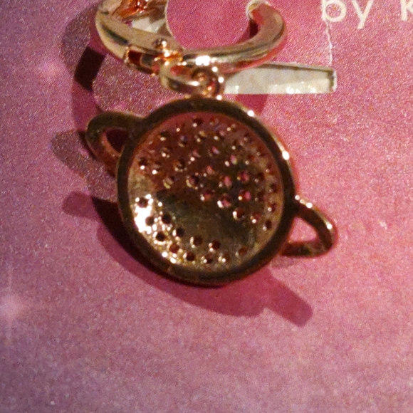 Stunning Kosmik Saturn design by Kelsey hoop earrings. - Picture 4 of 6